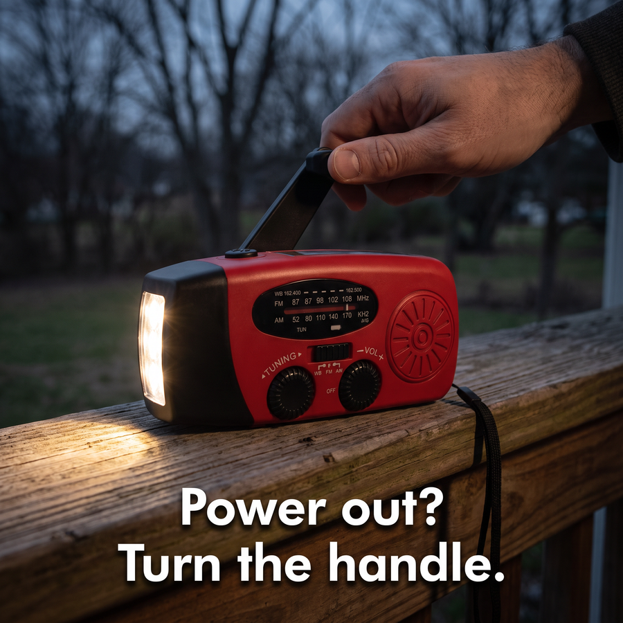 Turn the crank when the power is out