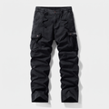 Men's Cargo Trousers – Elasticated Waist Drawstring - Straight Leg