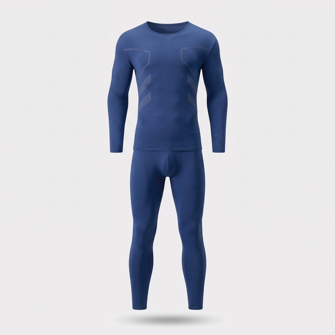 Men's thermal underwear set top and pants front view