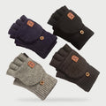 Fingerless Gloves - Convertible Mittens with Fold Back Flap