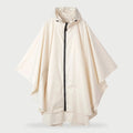 Women's Rain Poncho - Packable Hooded Rain Cape with Zip Front