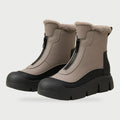 Women's Short Snow Boots - Front Zip Plush Lined Winter Ankle Boots