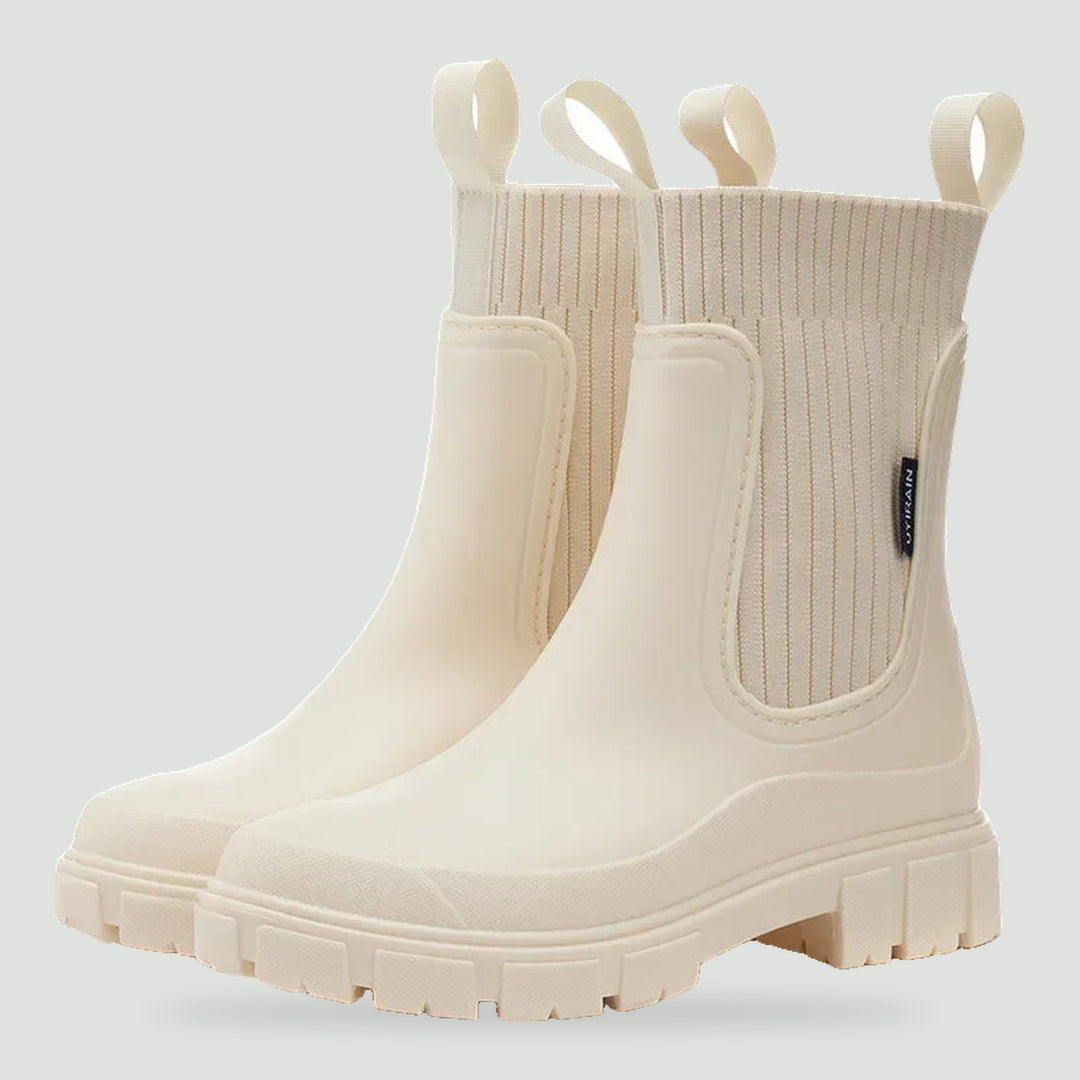 Chelsea rain boots in Beige