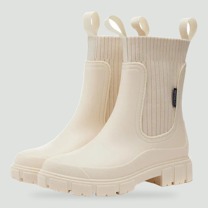 Chelsea rain boots in Beige