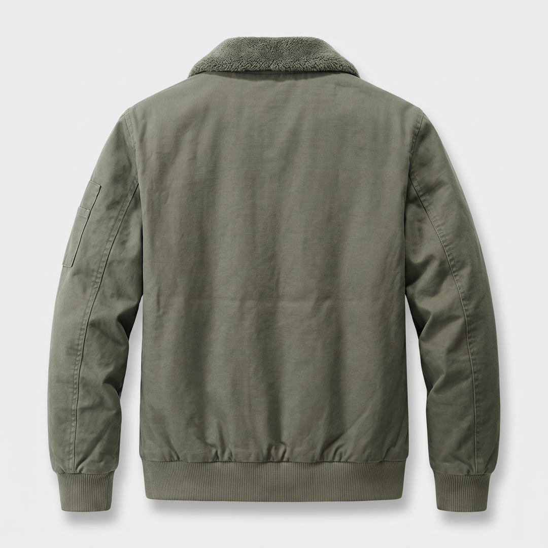 Men's Sherpa Bomber Jacket - Fleece Lined Winter Coat