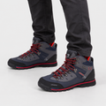 Waterproof Hiking Boots for Men - Suede Mid Trekking Boots with Grip Sole