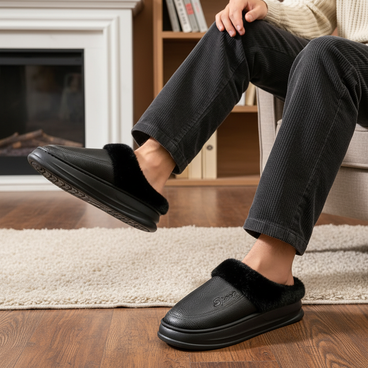 SUPERSEDED - Slipper clogs at home by the fireplace