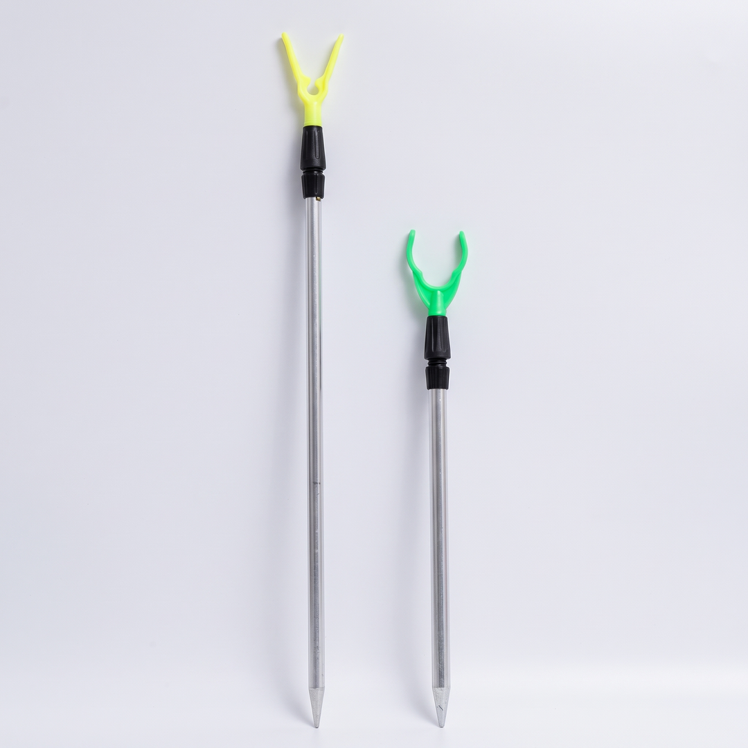 Both lengths of the fishing rod holder side by side