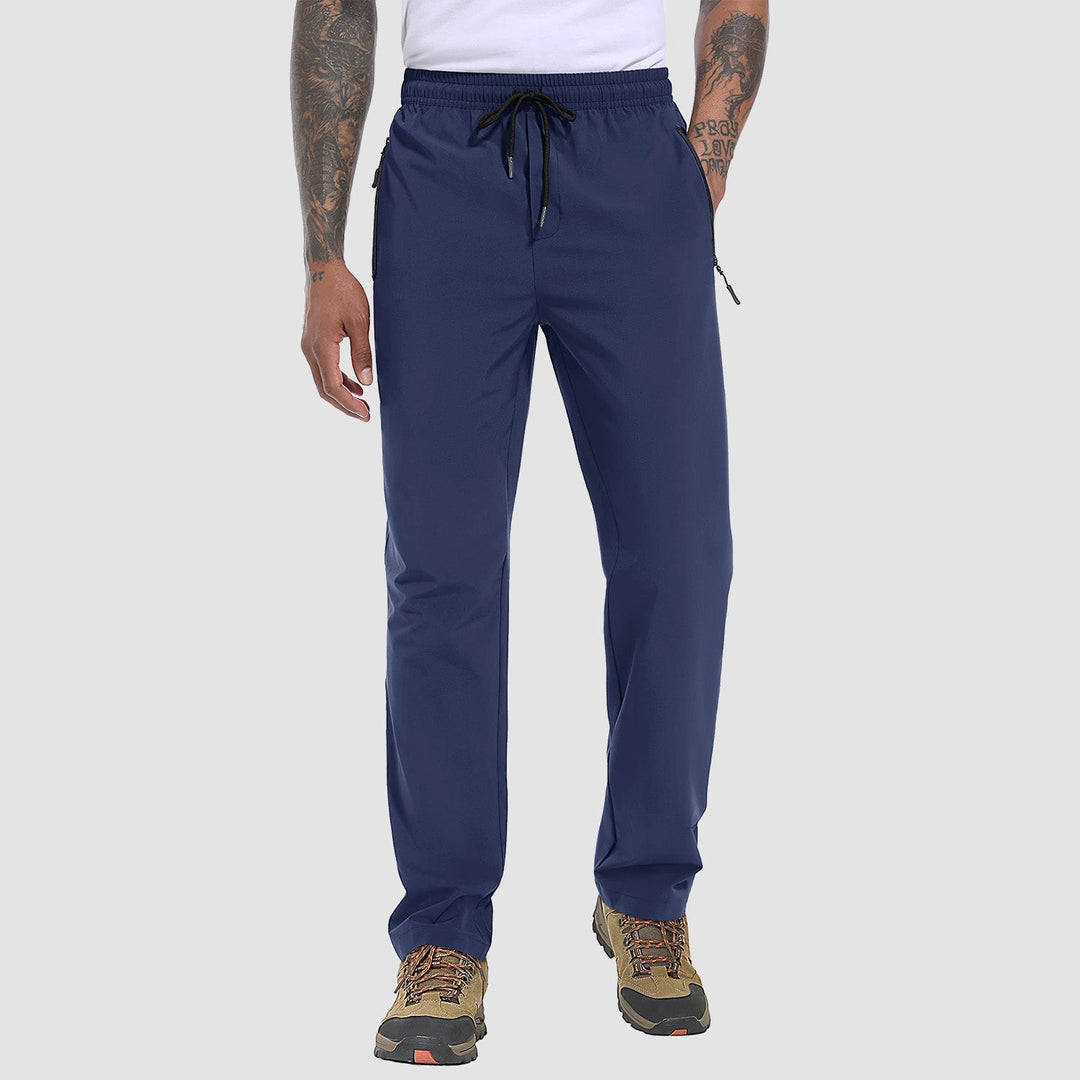 Men's lightweight hiking pants in Navy, front view