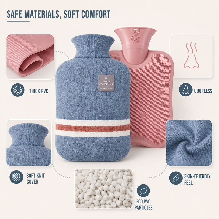 Soft knit cover and thick PVC bottle