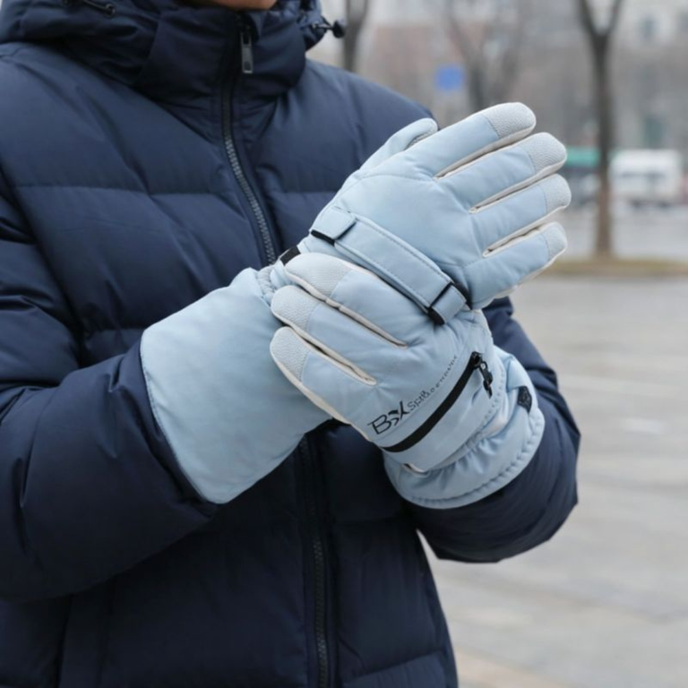 Ski gloves in Light Blue