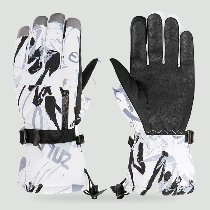 Women's ski gloves in White