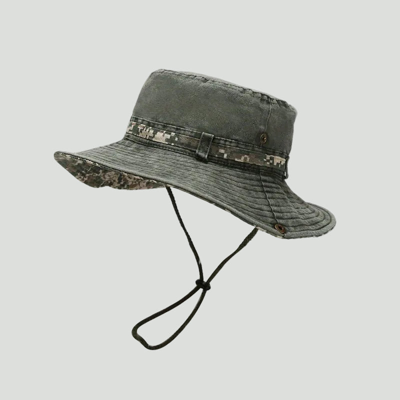 Cotton Boonie Hat – Packable Outdoor Sun Hat with Chin Strap