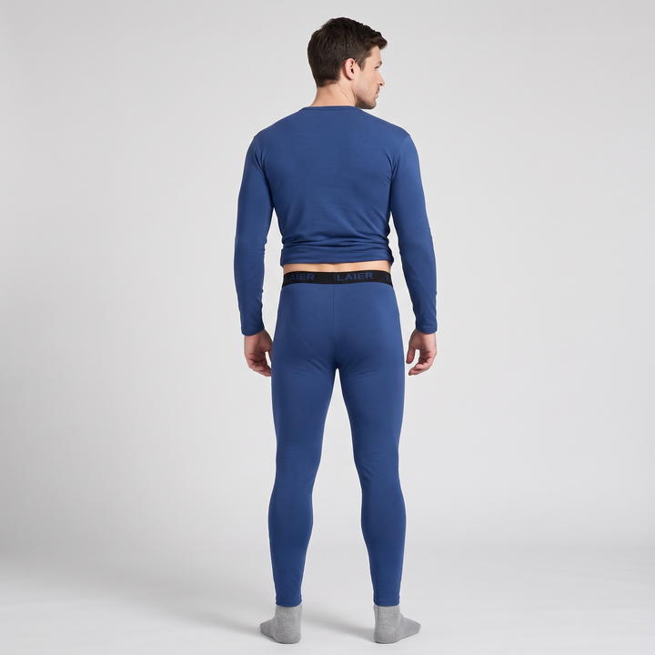 Thermal underwear set worn back view
