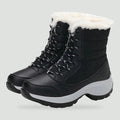 Platform Winter Boots for Women - Plush Lined Lace Up Snow Boots