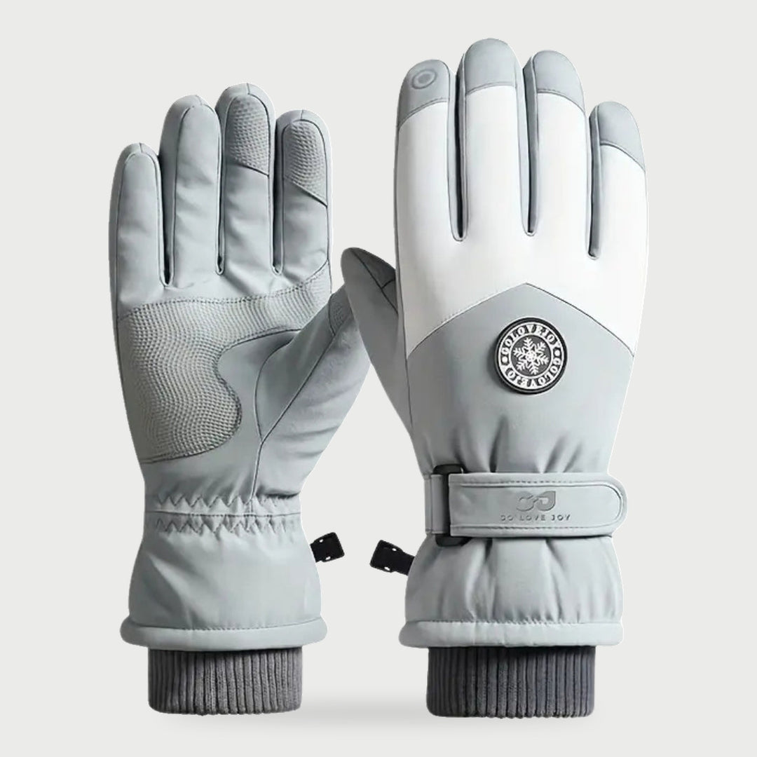 Waterproof snow gloves in Gray