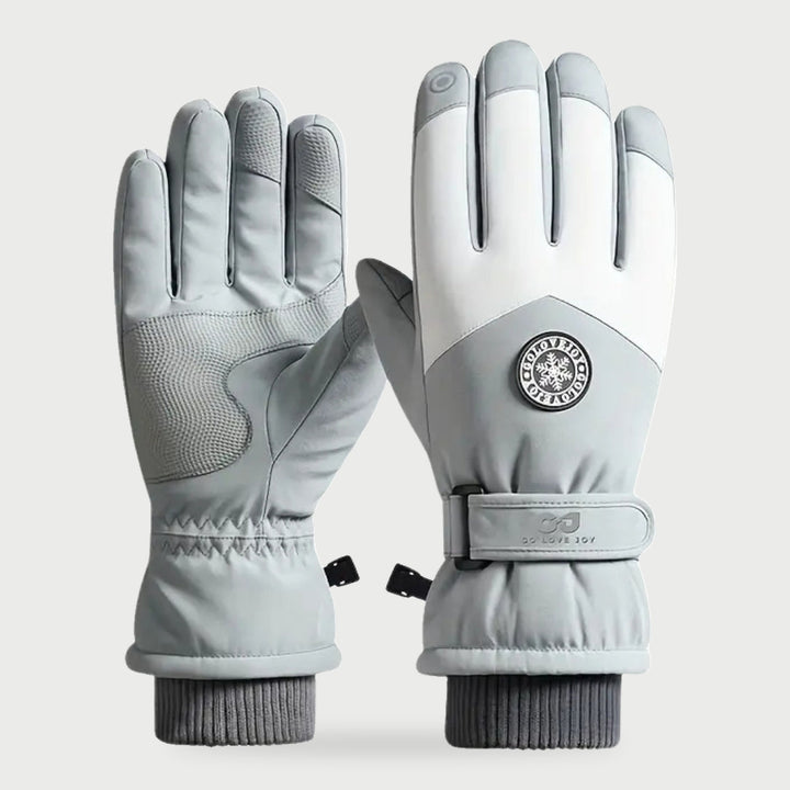 Waterproof snow gloves in Gray