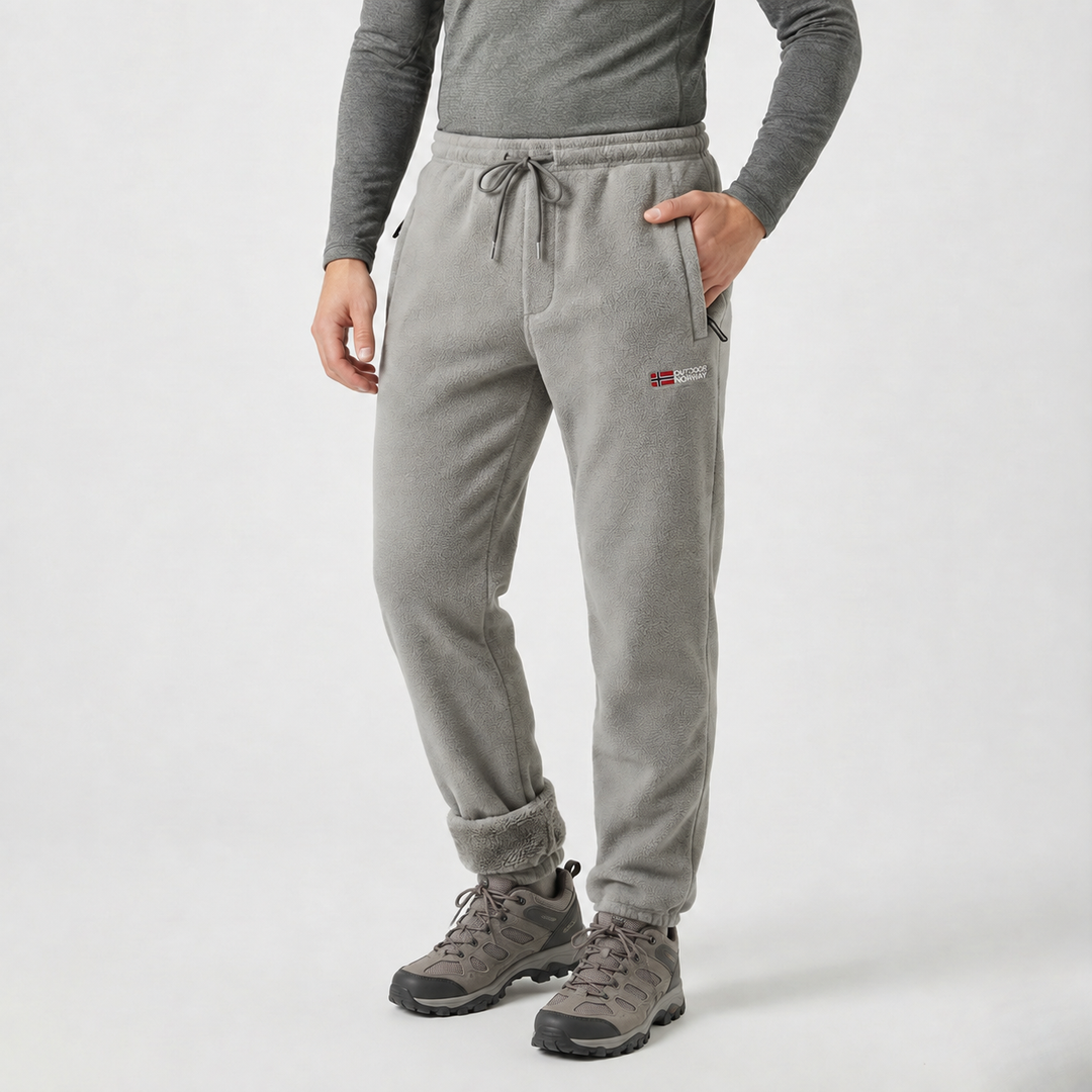 Fleece lined pants in Gray