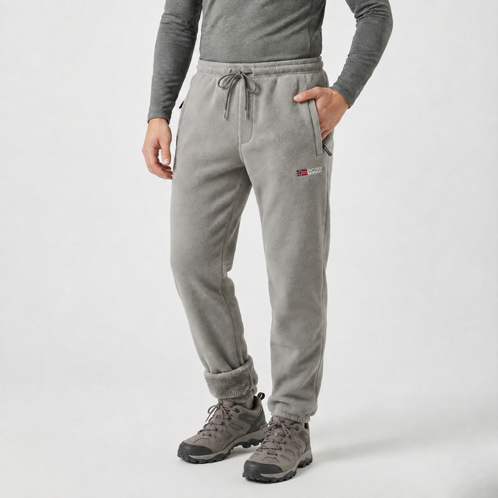 Fleece lined pants in Gray