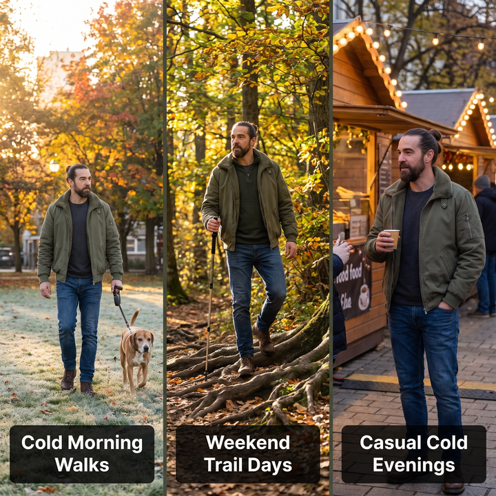 Men's Sherpa Bomber Jacket - Fleece Lined Winter Coat