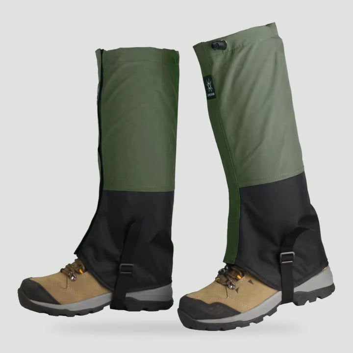 Leg gaiters for hiking and snow in Olive Green