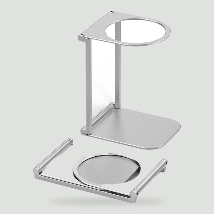 Foldable aluminum holder for the portable coffee maker