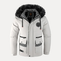 Men's Winter Parka with Faux Fur Hood - Waterproof Windproof Coat