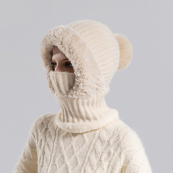 Women's balaclava hat in Beige