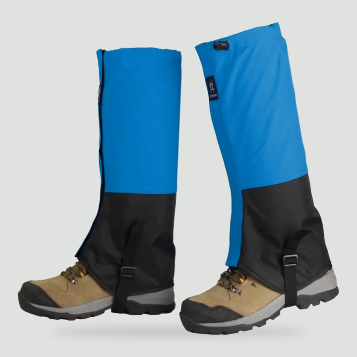 Leg gaiters for hiking and snow in Blue