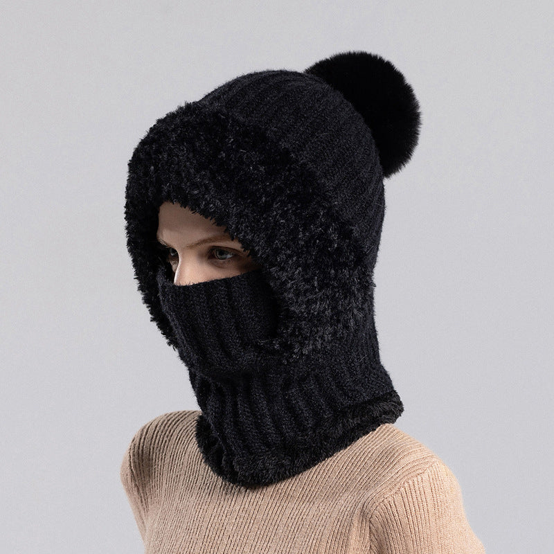 Women's balaclava hat in Black