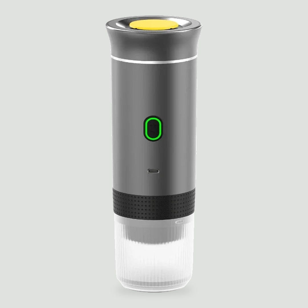 Portable coffee maker in gray