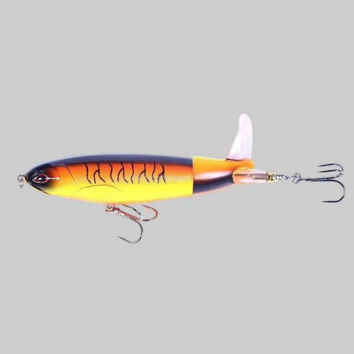 Topwater Popper Fishing Lure with Rotating Tail – Hard Bait for Surface Fishing