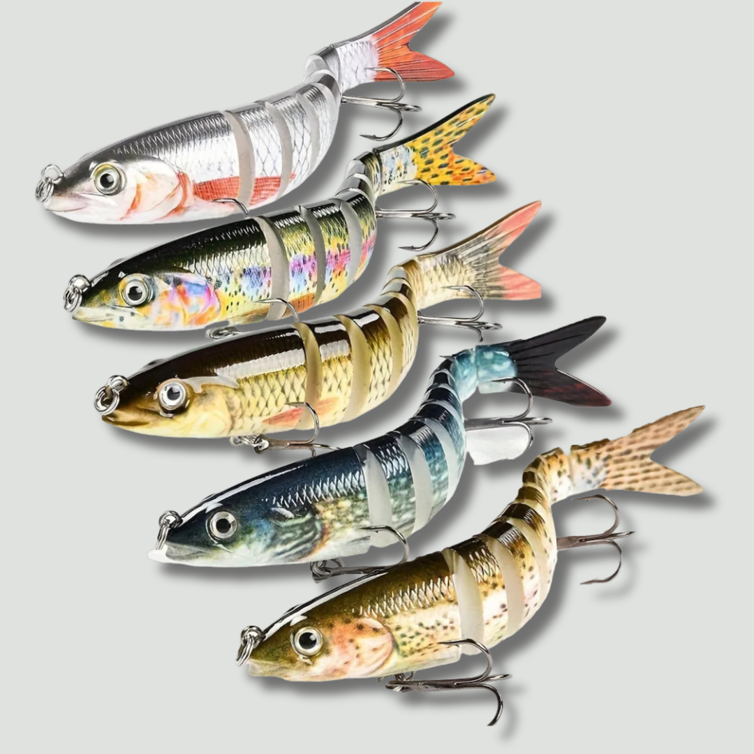 Multi-Jointed Slow-Sinking Swimbait – 4 in Fishing Lure for Bass Trout and Crappie