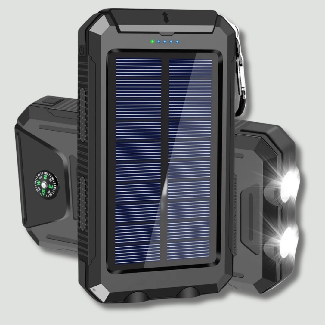 Solar Power Bank 10000 mAh – Waterproof Outdoor Backup Power