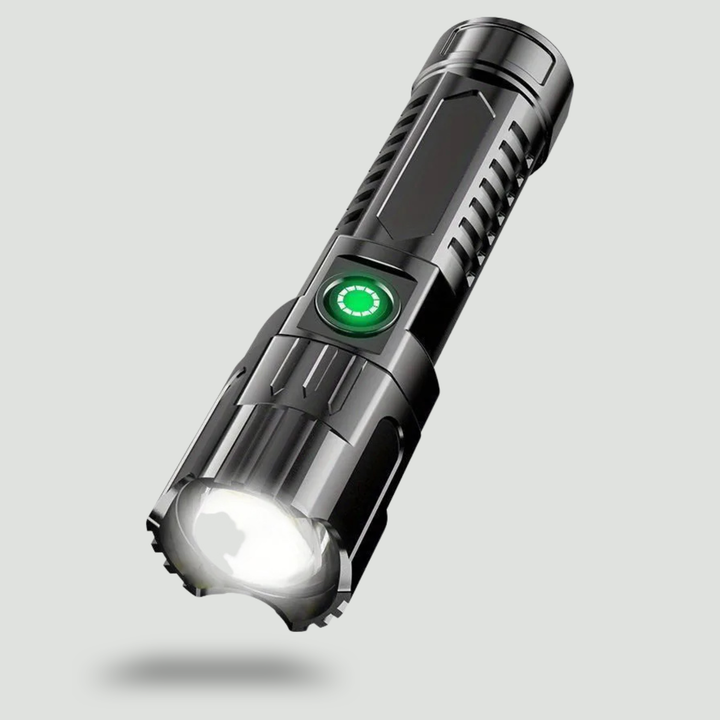 LED Long-Range Zoom Flashlight – USB Rechargeable Utility Torch