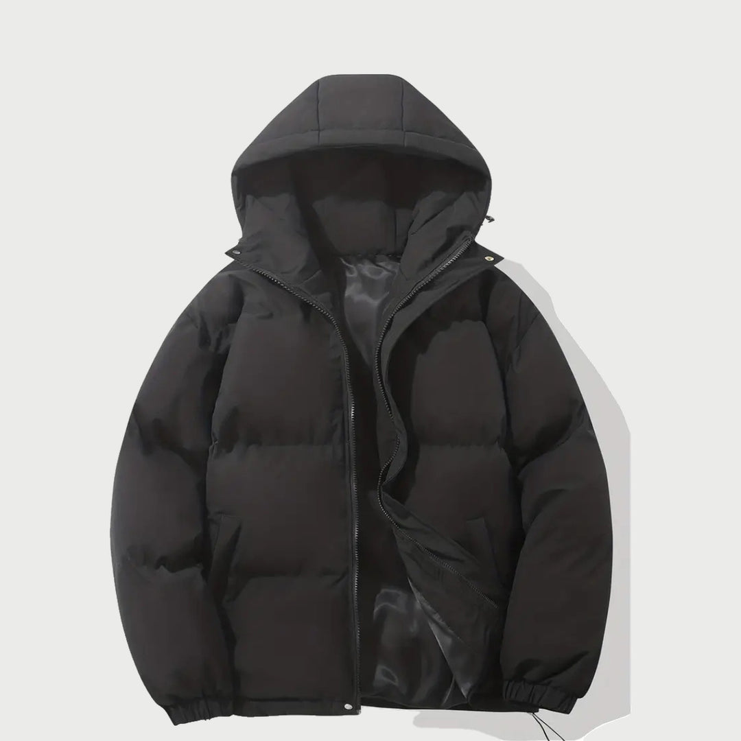Women's quilted puffer jacket in Black