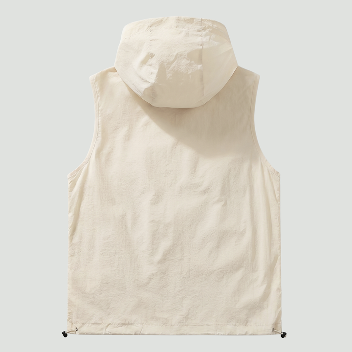Lightweight Hooded Sleeveless Fishing Vest – Summer Outdoor Layer