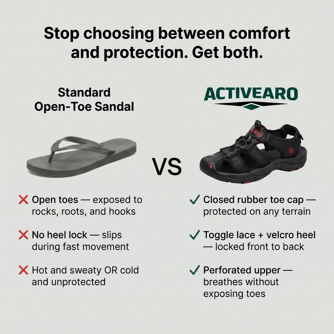 Water Resistant Outdoor Hiking Sandals – Lightweight Grip Support