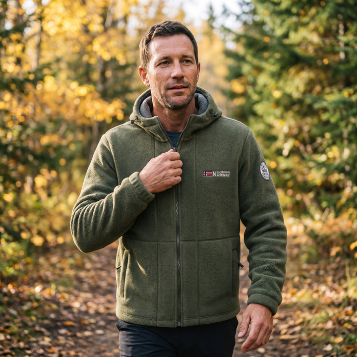 Men’s Fleece Jacket with Windproof Design – Warm Layer for Outdoor Use