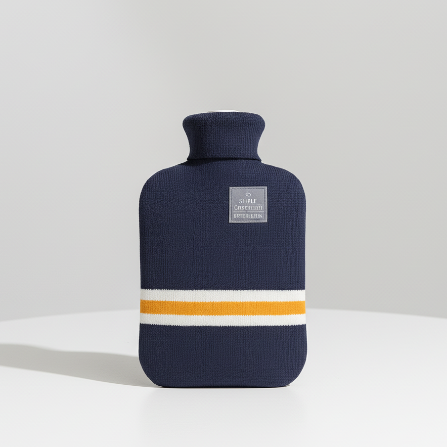 Hot water bottle in Navy Blue