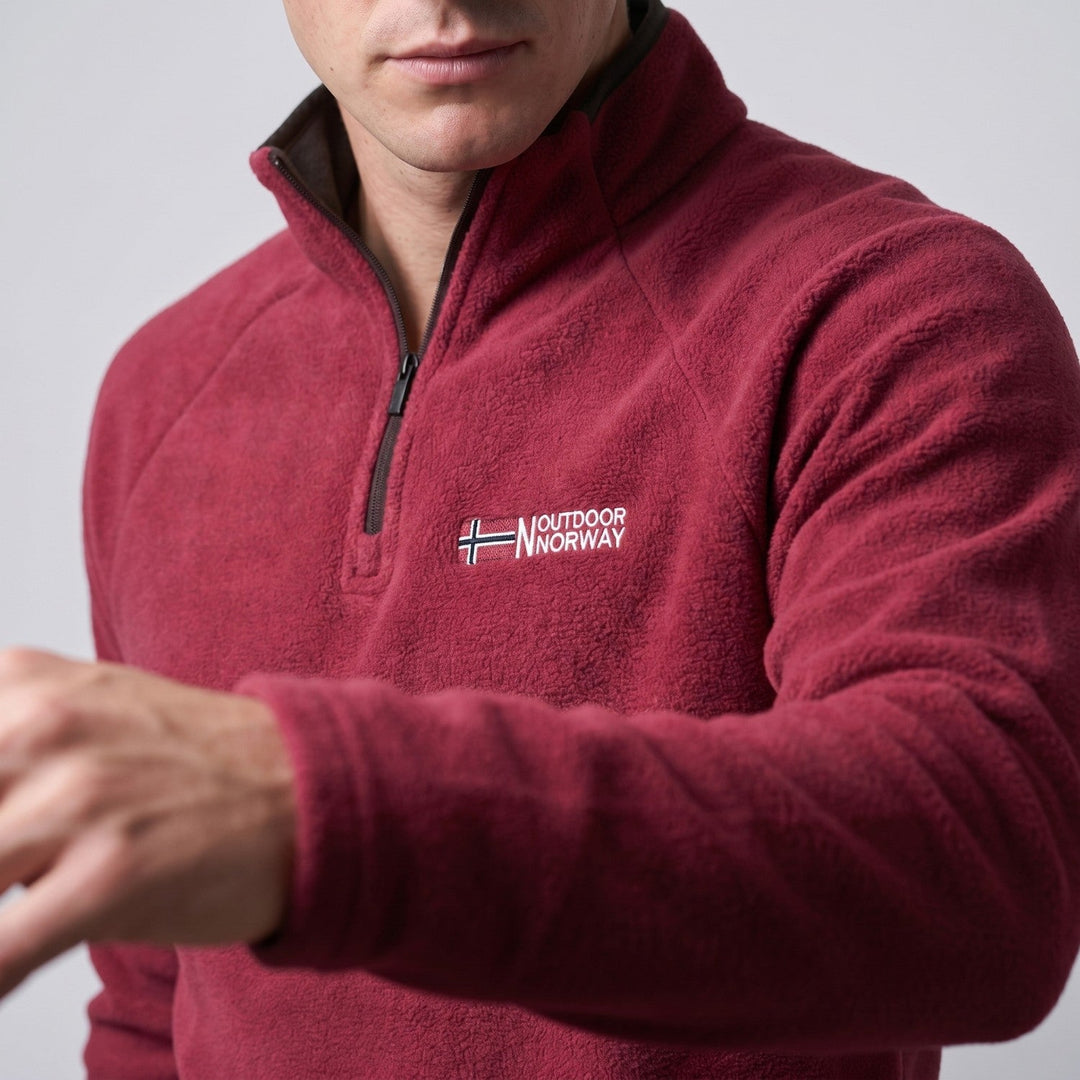 Men’s Quarter-Zip Fleece Pullover – Lightweight Outdoor Fleece Jumper for Hiking & Camping