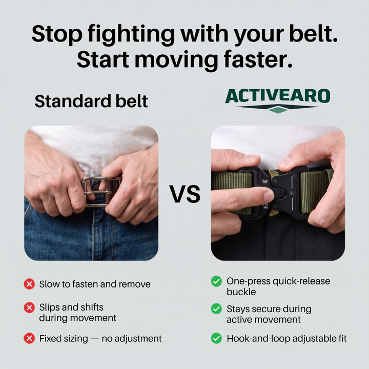 Adjustable Quick Release Tactical Belt – Durable Outdoor Support