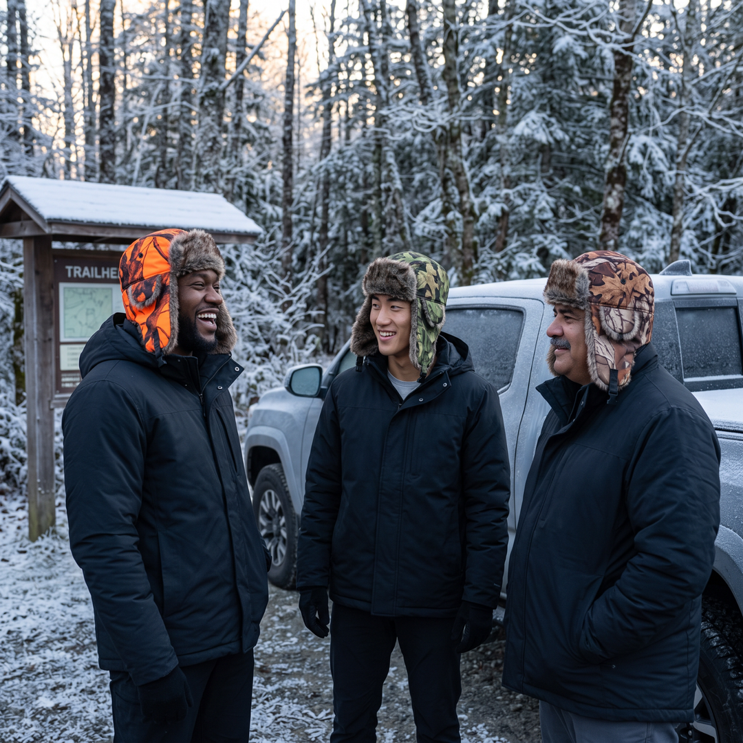 Camouflage Fleece Winter Hat – Warm Outdoor Headwear