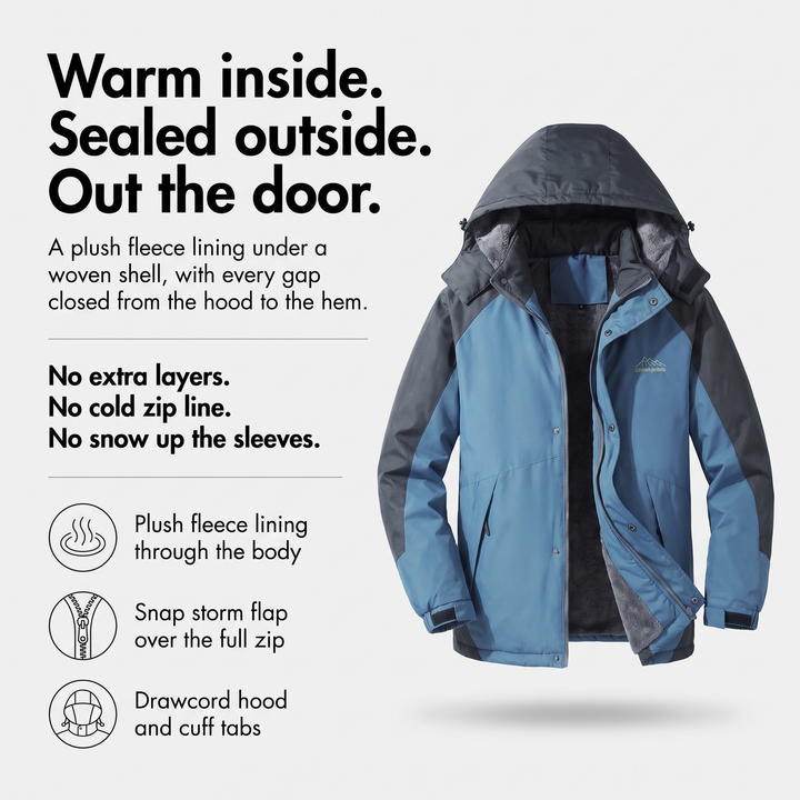 How the fleece lined hooded jacket keeps you warm