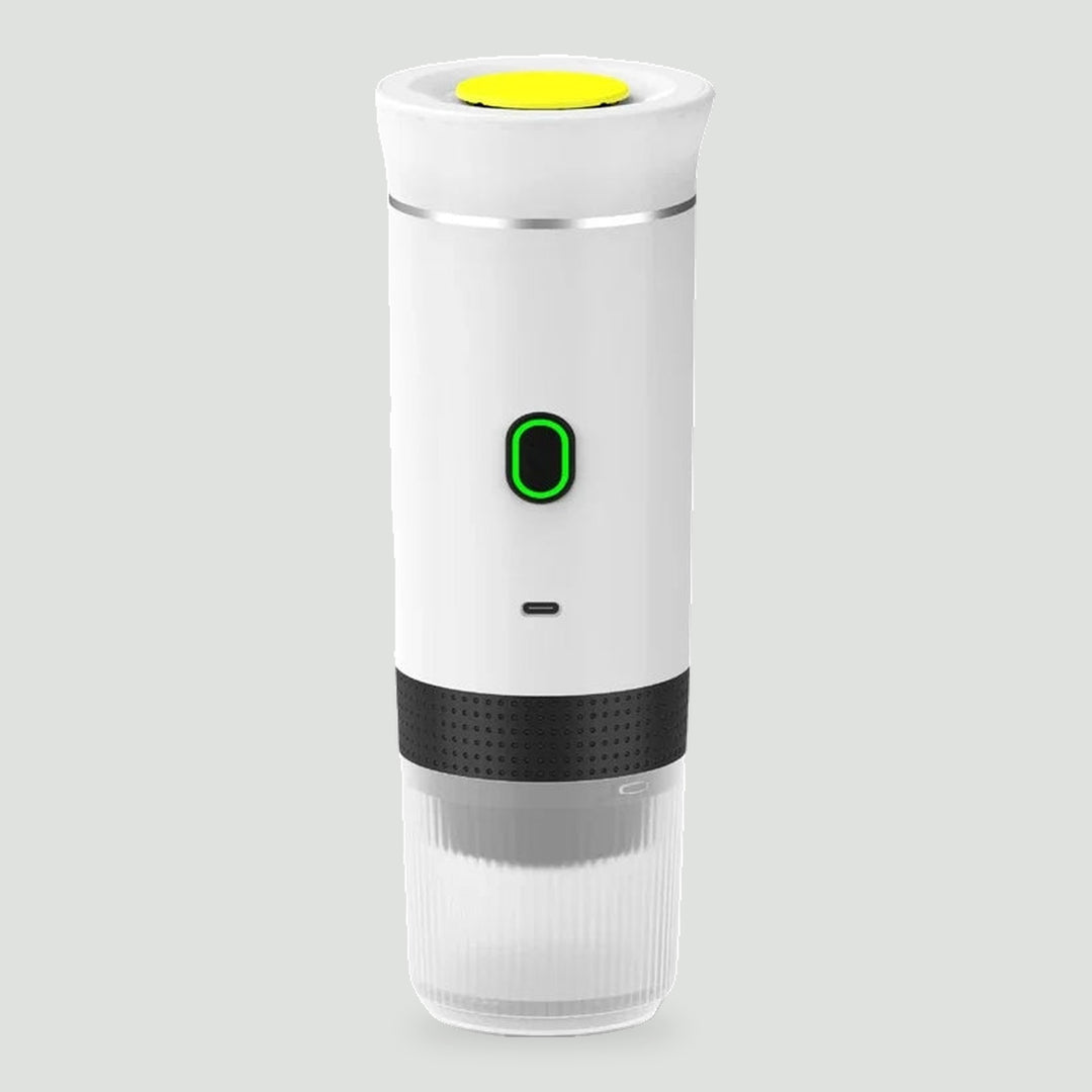 Portable coffee maker in white