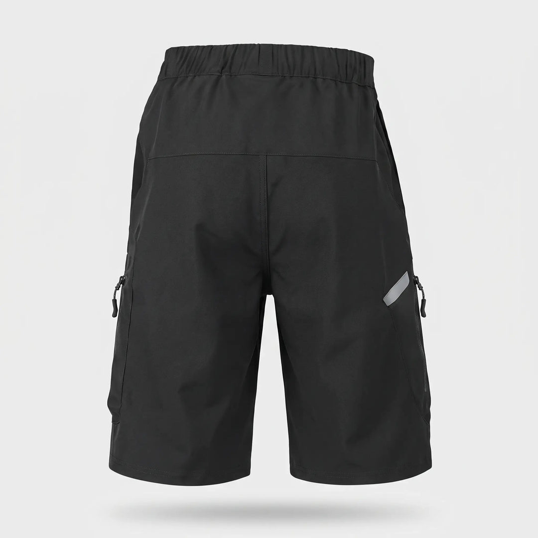 Men's MTB shorts in Black, back view