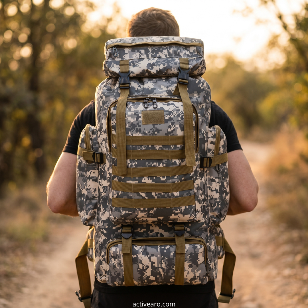 Outdoor hiking backpack – foldable drawstring backpack for camping and travel