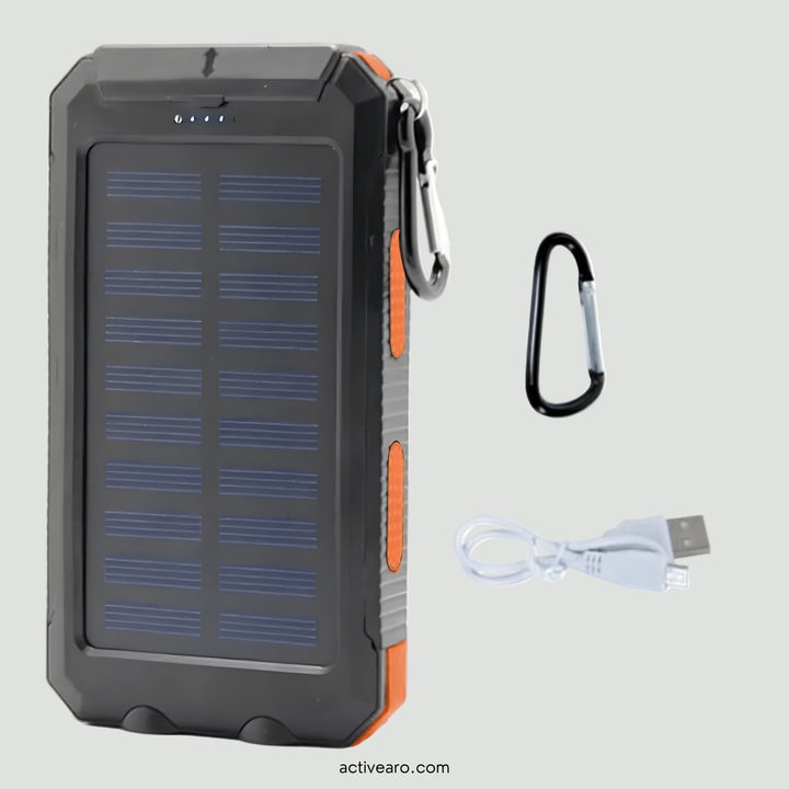 Solar Power Bank 10000 mAh – Waterproof Outdoor Backup Power