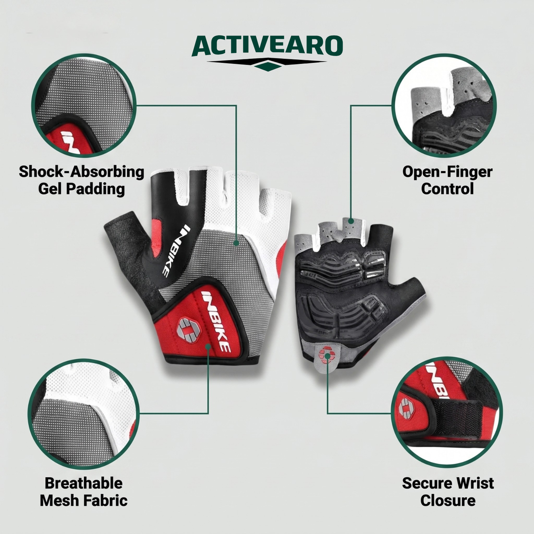 Breathable Cycling Gloves – Gel Padding with Reflective Trim