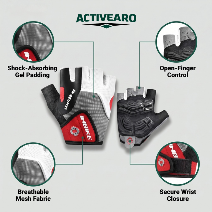 Breathable Cycling Gloves – Gel Padding with Reflective Trim